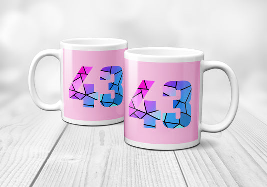 43 Number Mug (Light Pink)