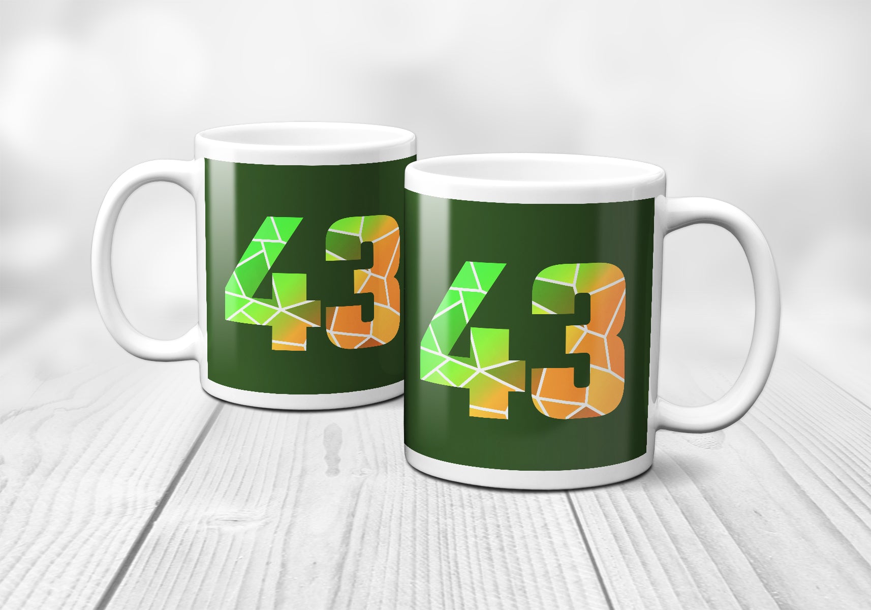 43 Number Mug (Olive Green)