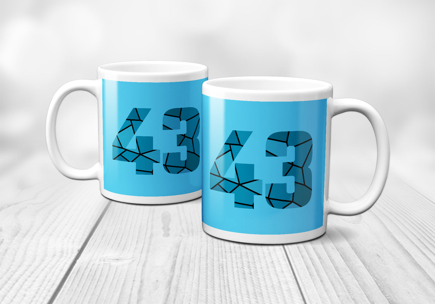 43 Number Mug (Sky Blue)