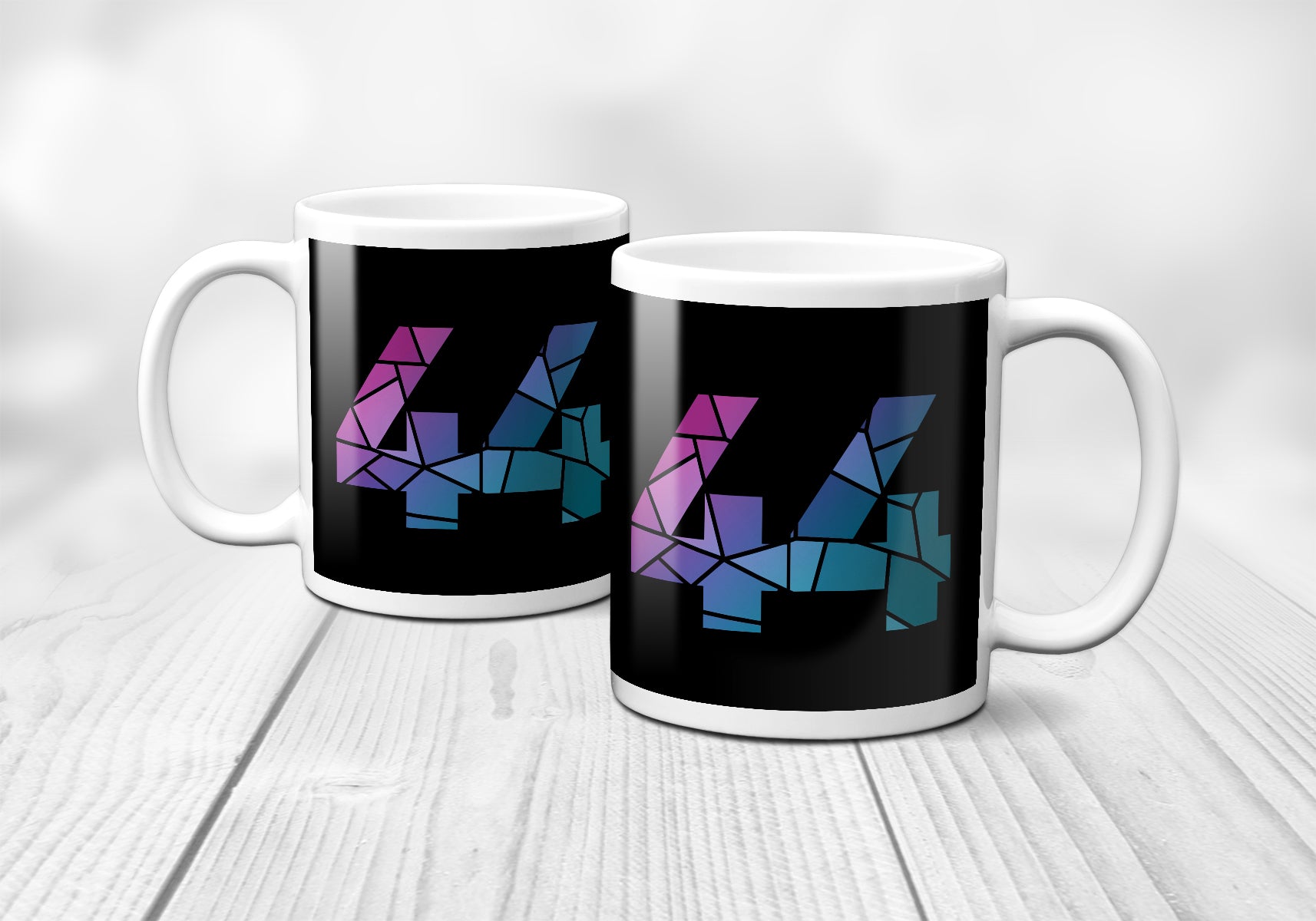 44 Number Mug (Black)