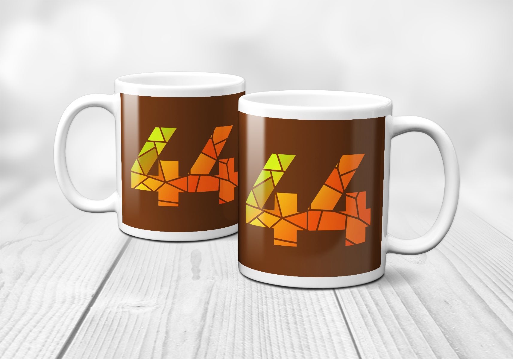 44 Number Mug (Brown)