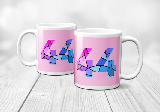 44 Number Mug (Light Pink)