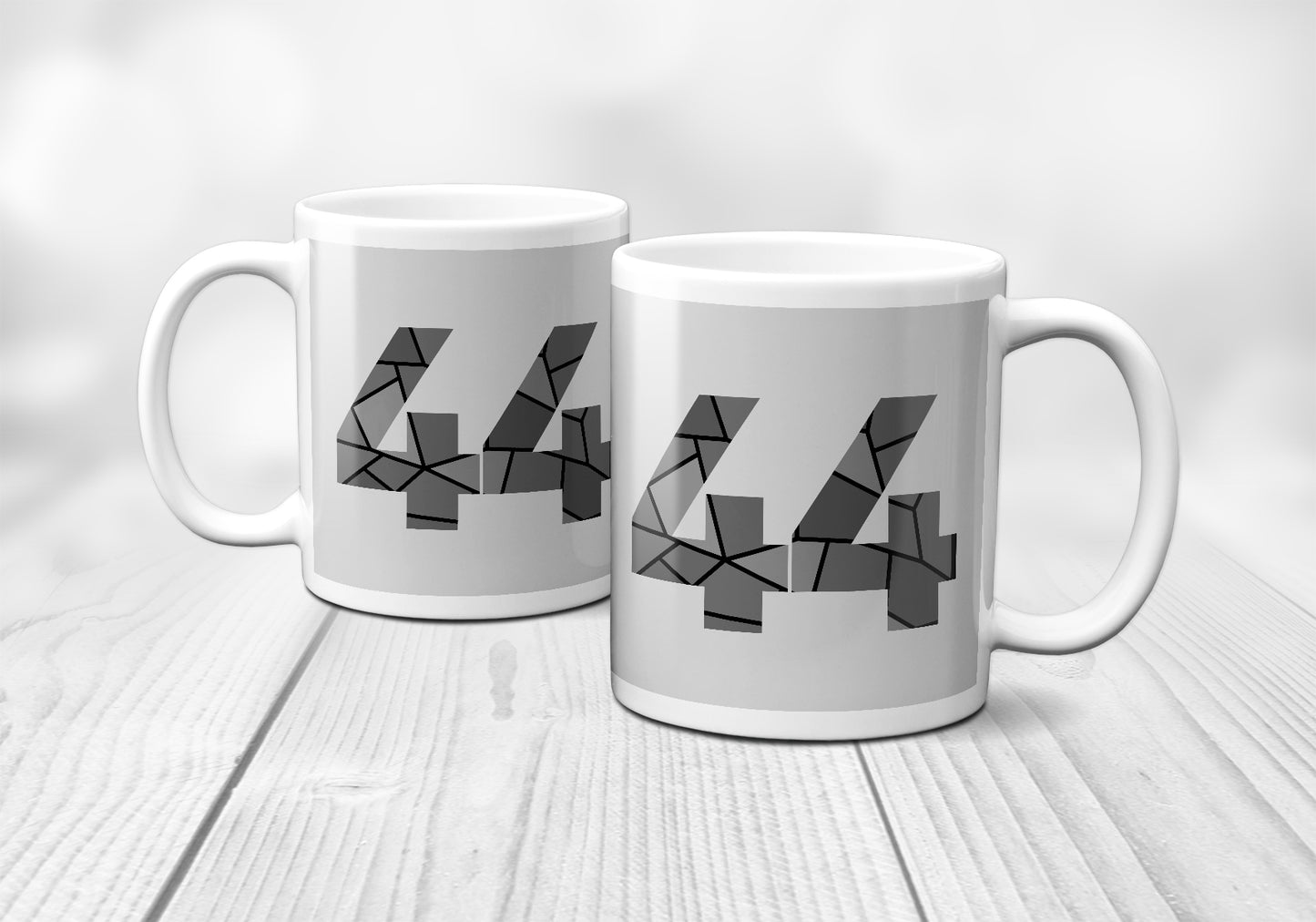 44 Number Mug (Melange Grey)