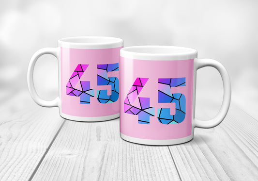 45 Number Mug (Light Pink)