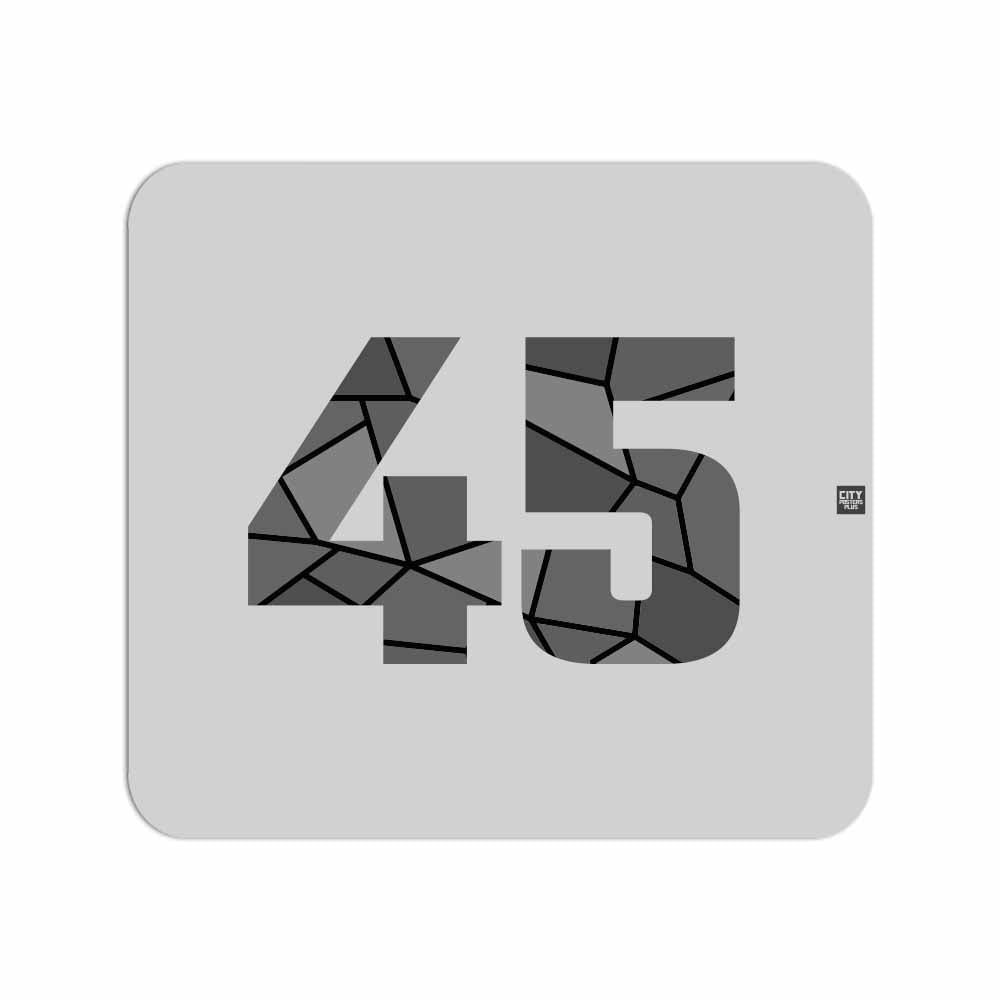 45 Number Mouse pad (Melange Grey)