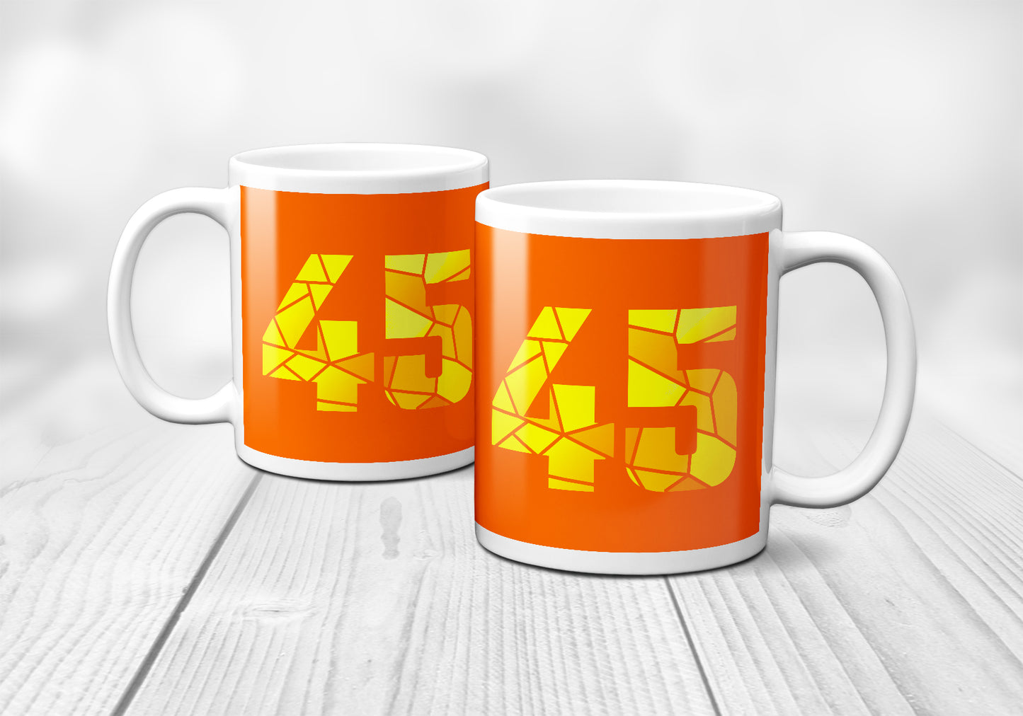 45 Number Mug (Orange)