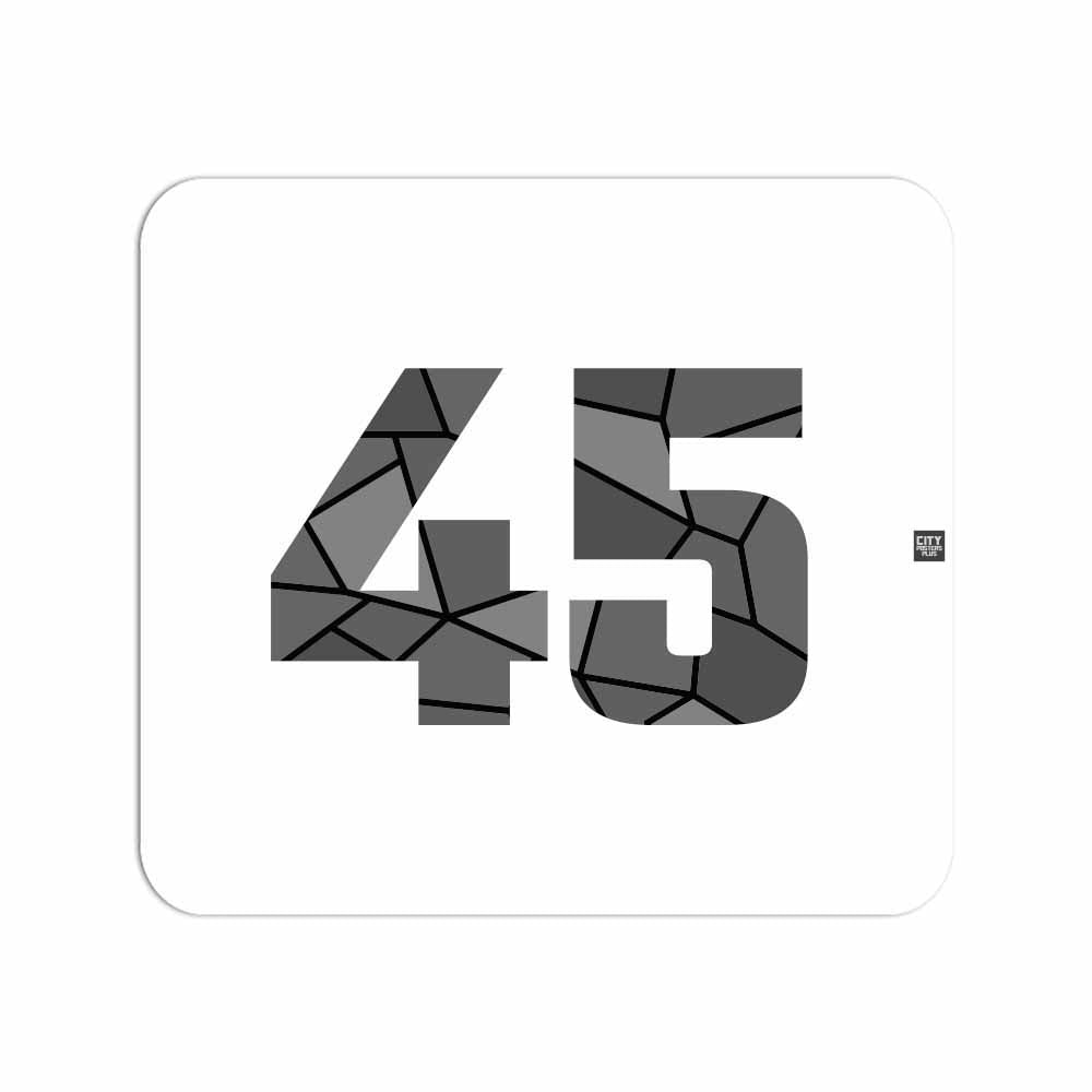 45 Number Mouse pad (White)