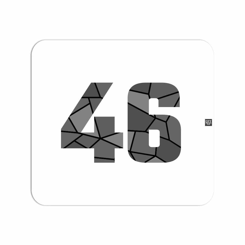 46 Number Mouse pad (White)