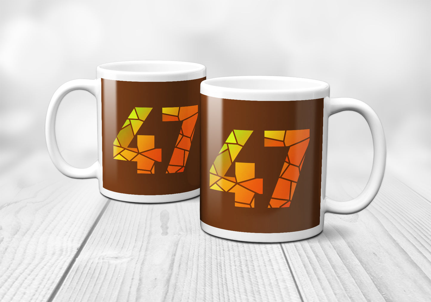 47 Number Mug (Brown)