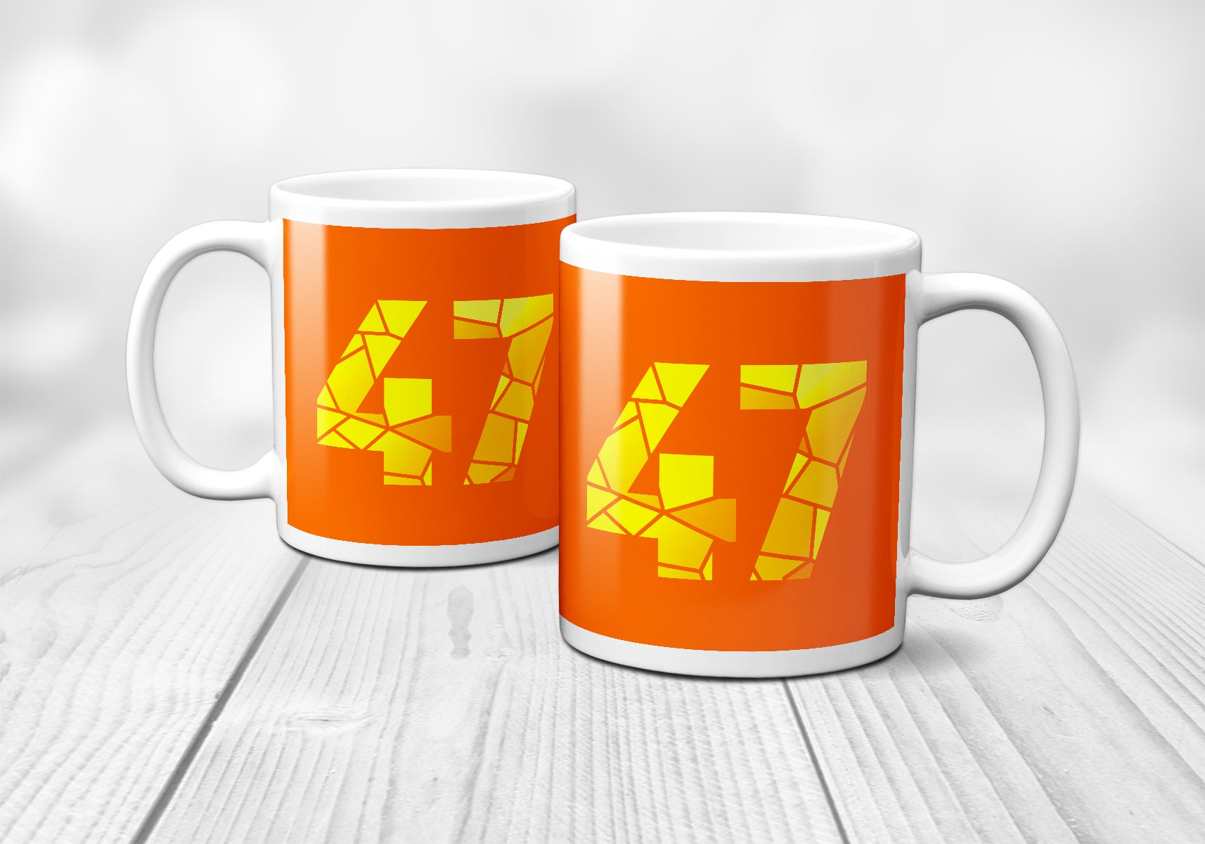 47 Number Mug (Orange)