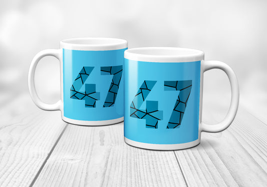 47 Number Mug (Sky Blue)