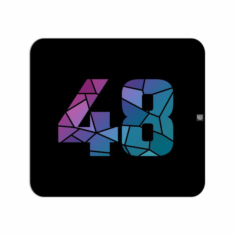 48 Number Mouse pad (Black)