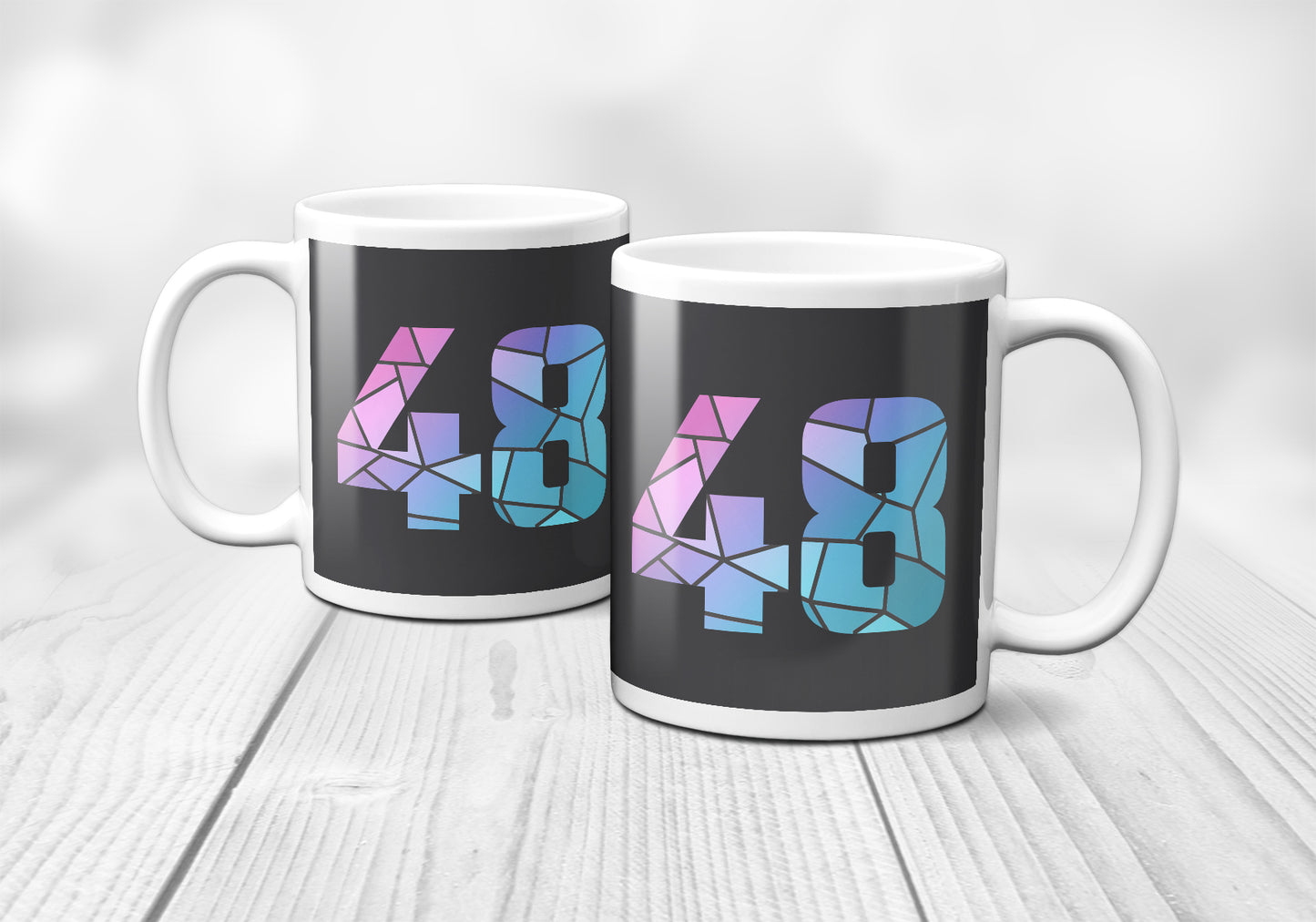 48 Number Mug (Charcoal Grey)