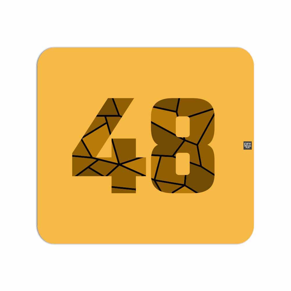 48 Number Mouse pad (Golden Yellow)