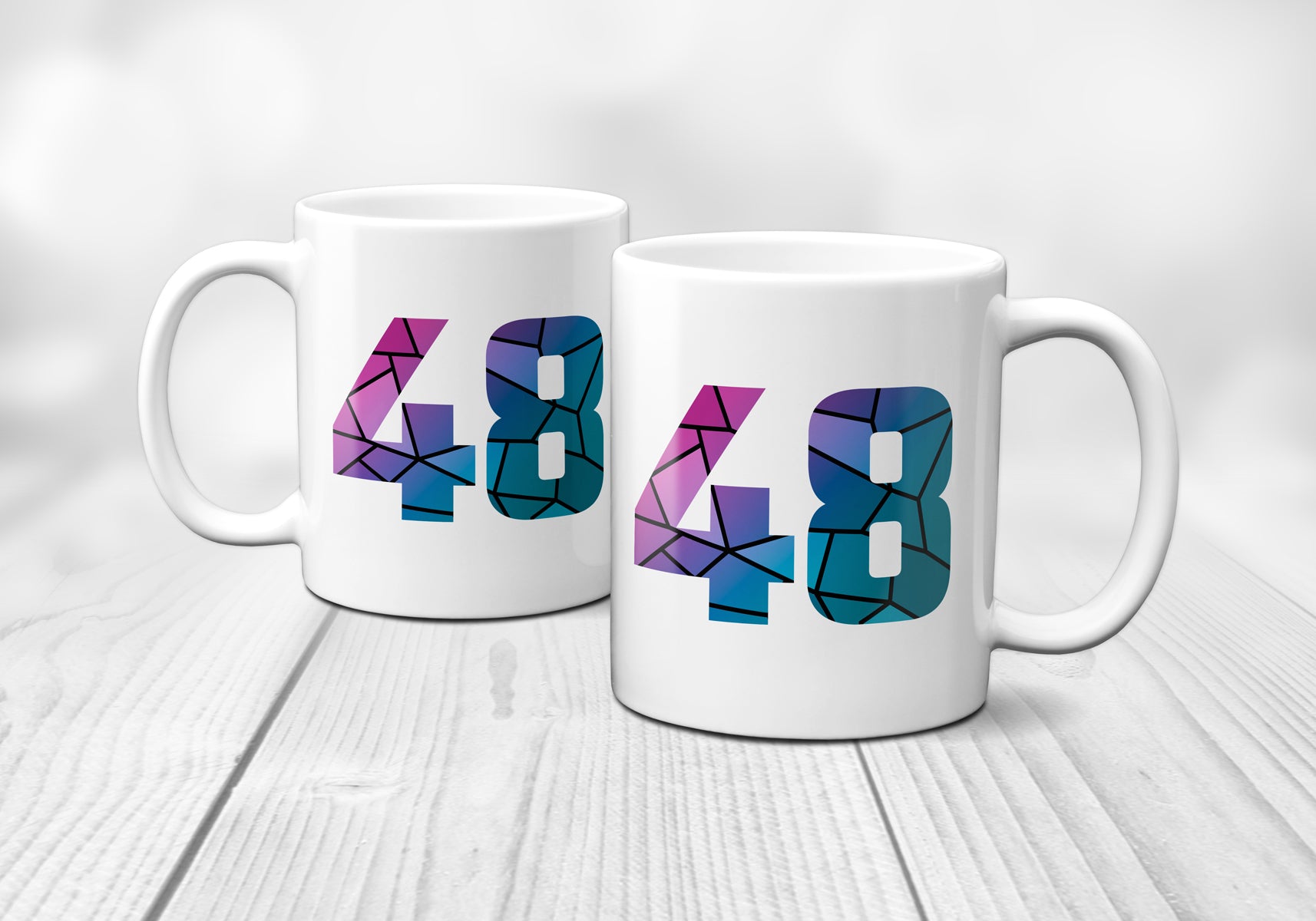 48 Number Mug (White)