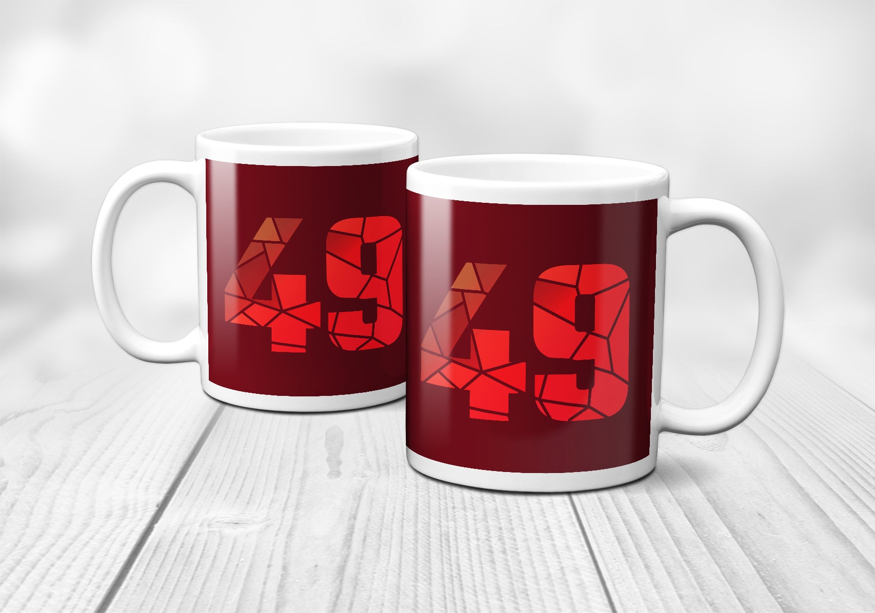 49 Number Mug (Maroon)