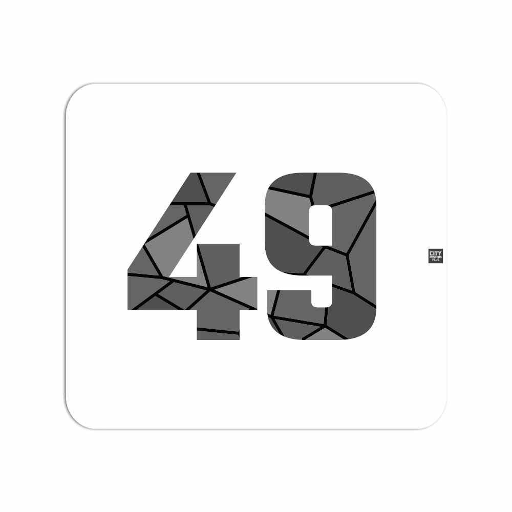 49 Number Mouse pad (White)