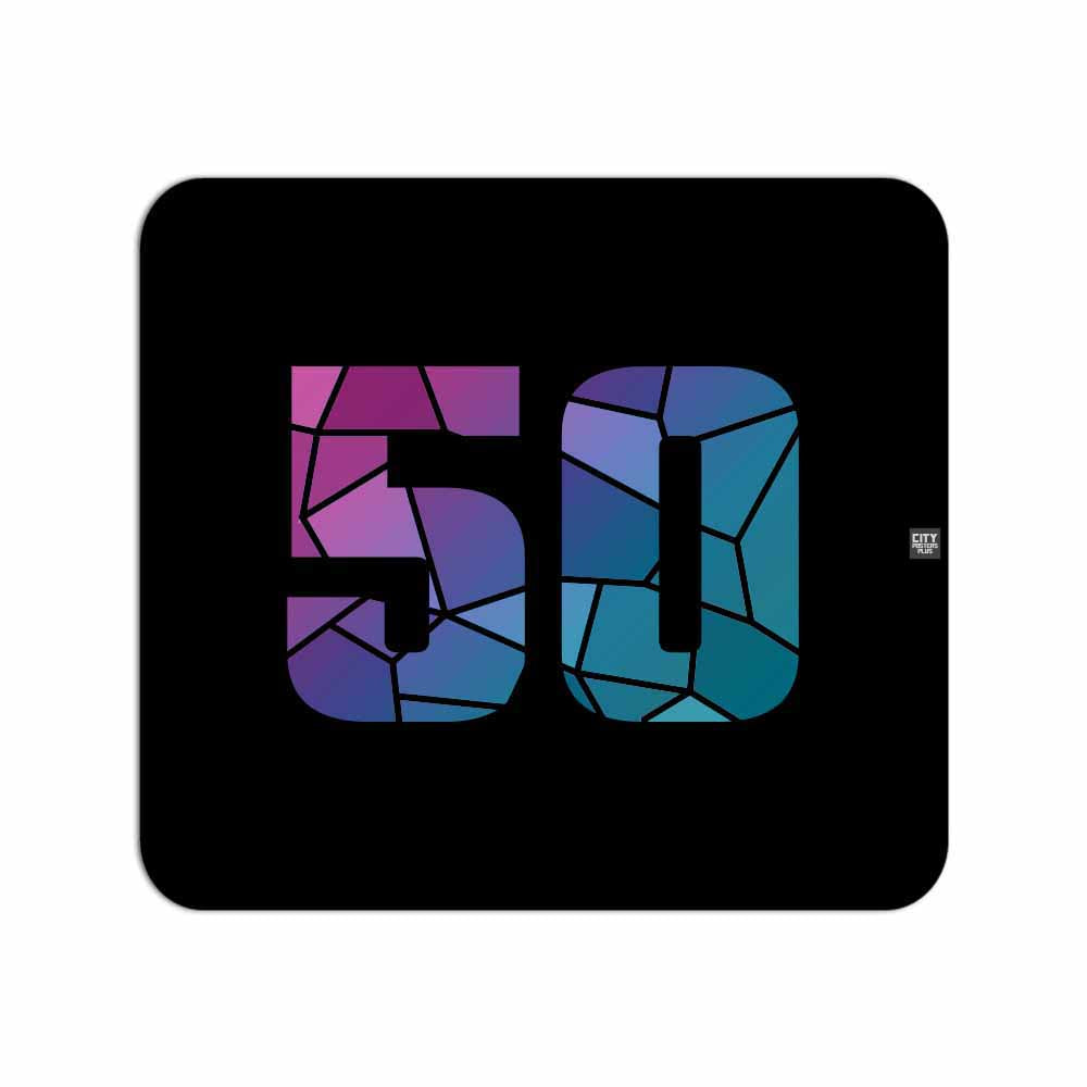 50 Number Mouse pad (Black)