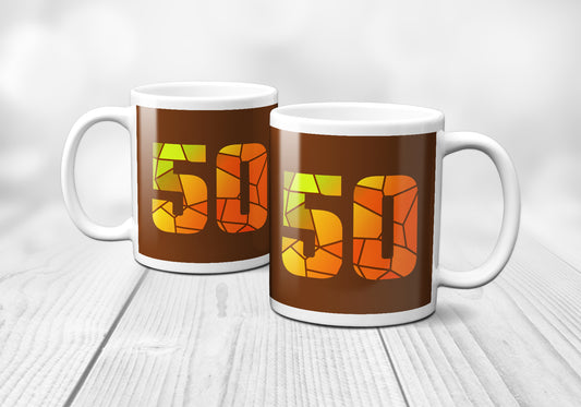 50 Number Mug (Brown)