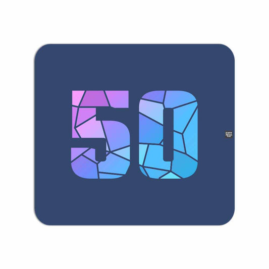 50 Number Mouse pad (Navy Blue)