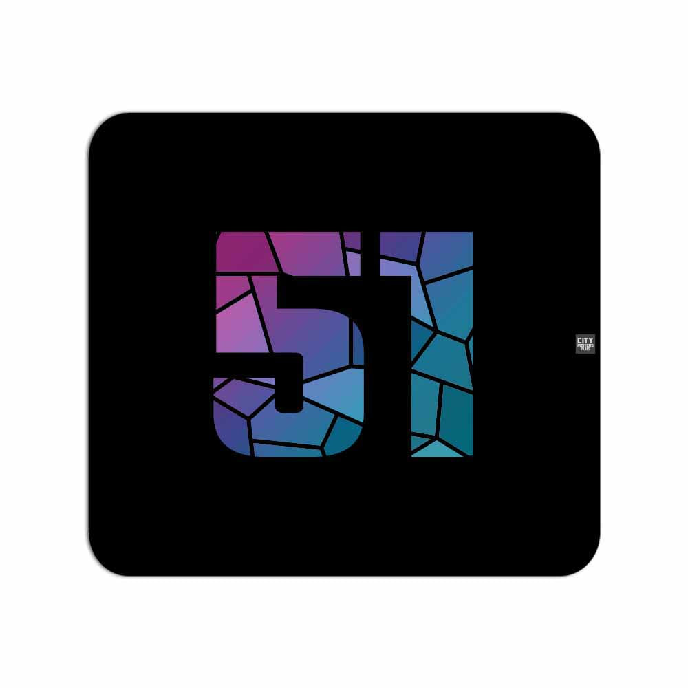 51 Number Mouse pad (Black)