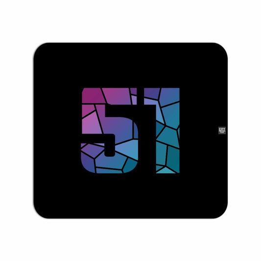 51 Number Mouse pad (Black)