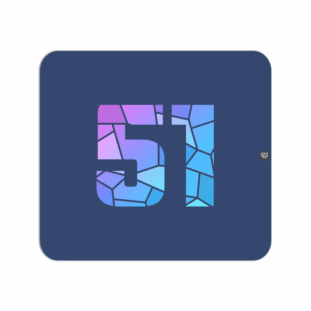 51 Number Mouse pad (Navy Blue)