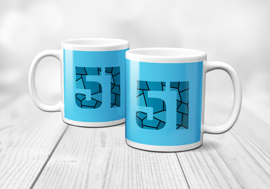 51 Number Mug (Sky Blue)