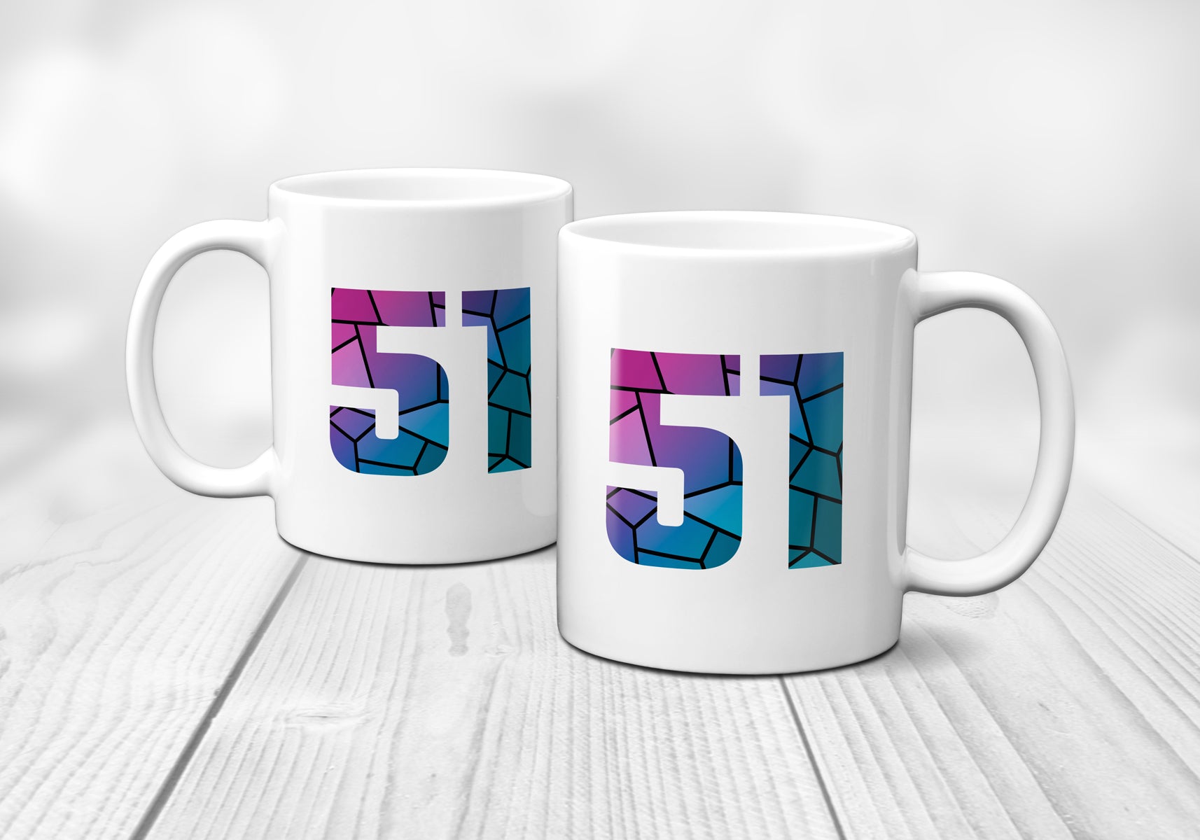 51 Number Mug (White)