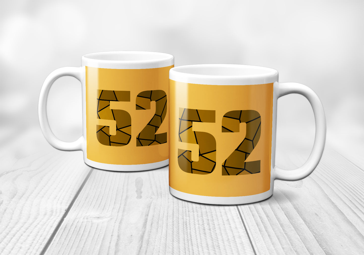 52 Number Mug (Golden Yellow)