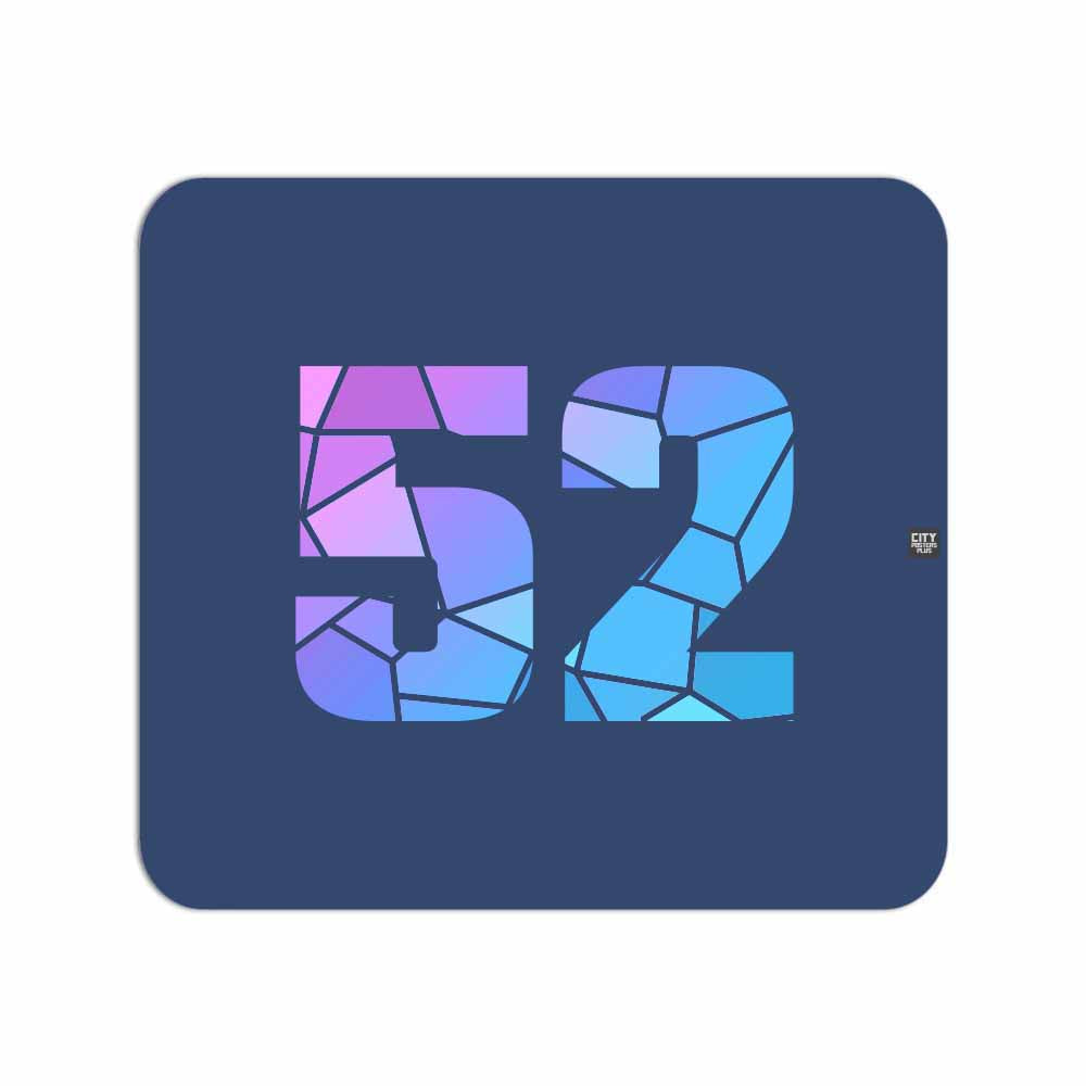 52 Number Mouse pad (Navy Blue)