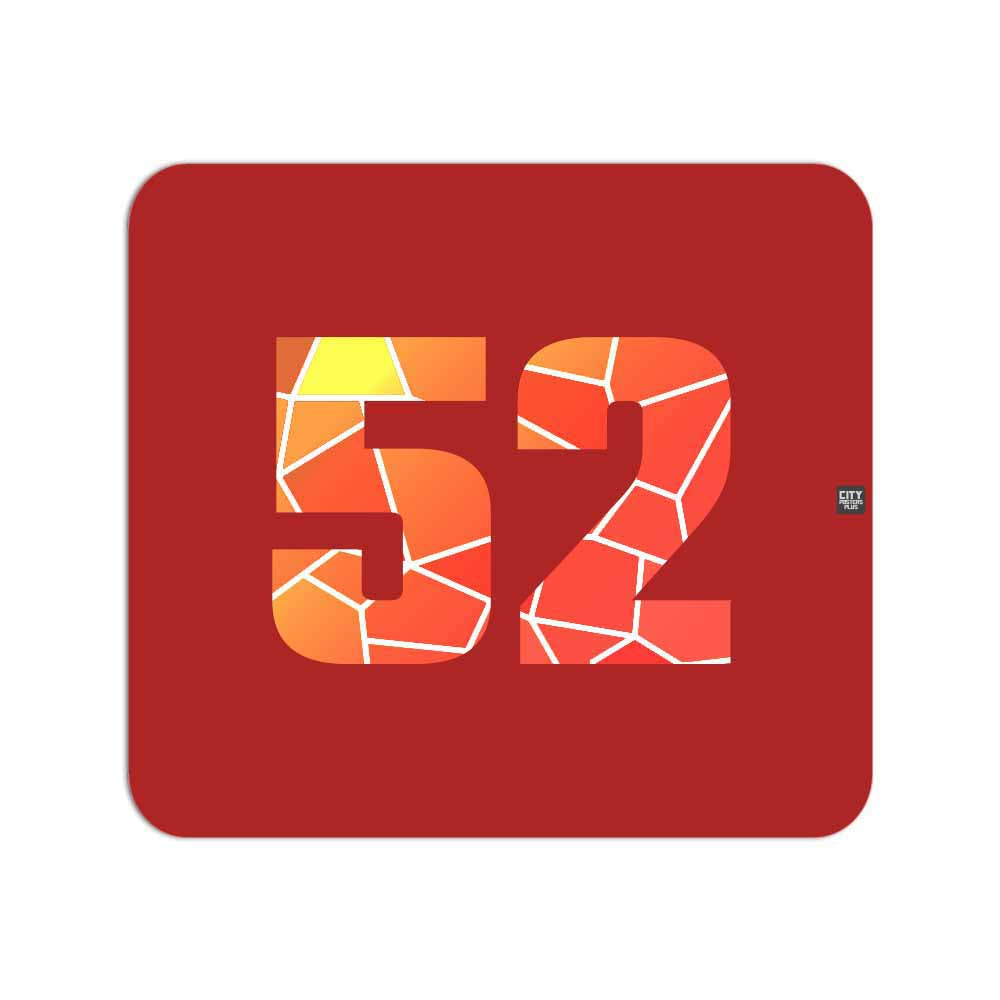 52 Number Mouse pad (Red)