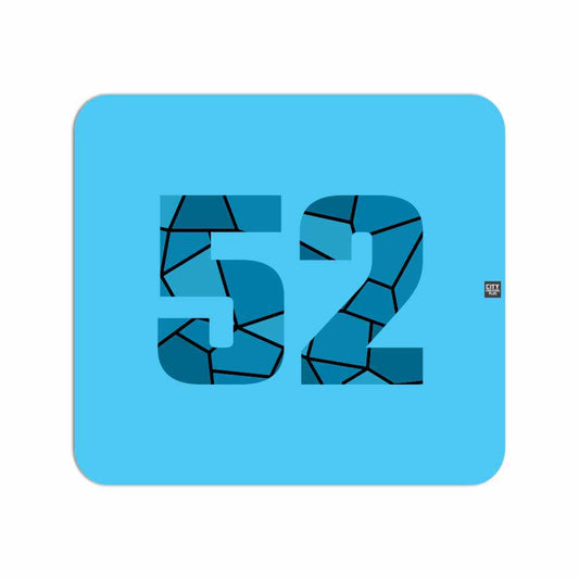 52 Number Mouse pad (Sky Blue)