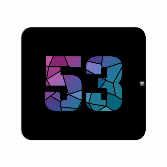 53 Number Mouse pad (Black)