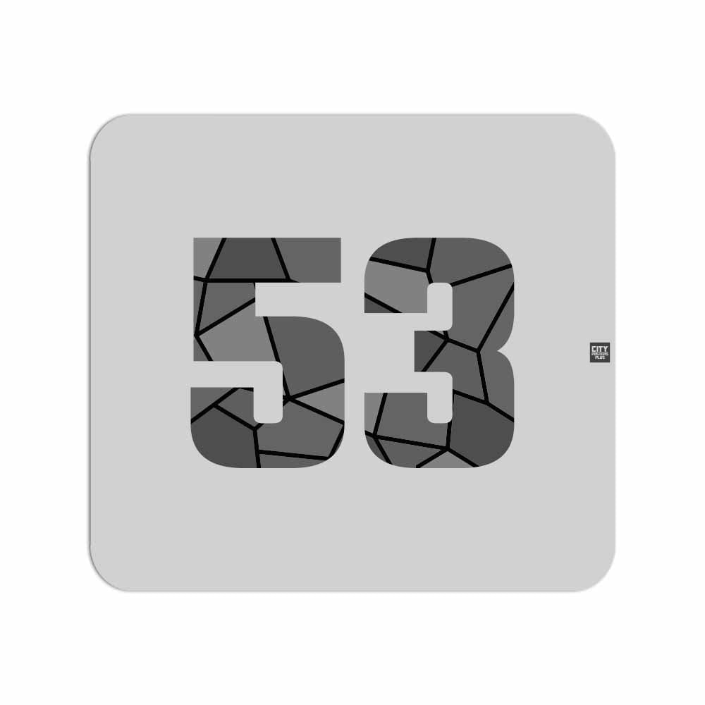 53 Number Mouse pad (Melange Grey)