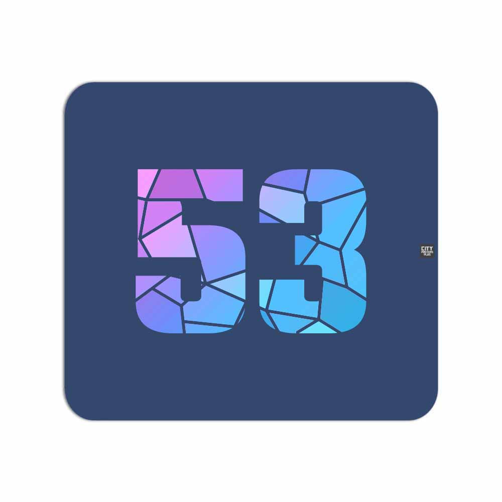 53 Number Mouse pad (Navy Blue)