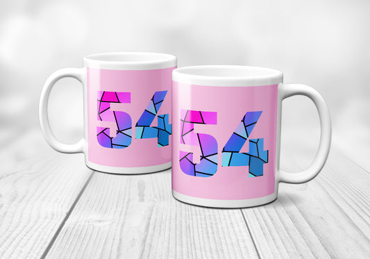 54 Number Mug (Light Pink)