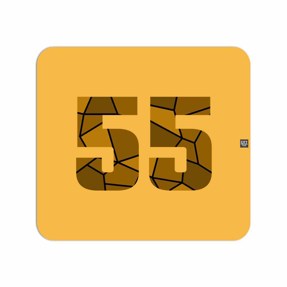 55 Number Mouse pad (Golden Yellow)