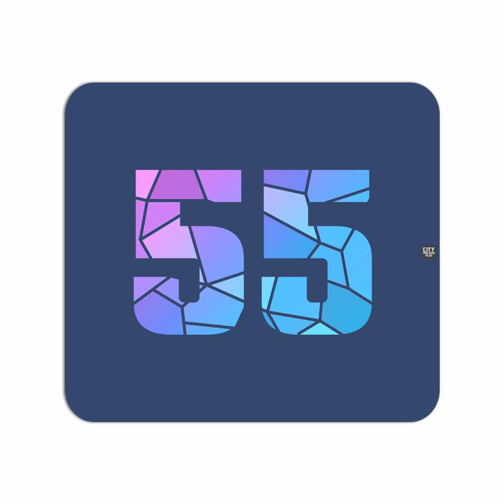 55 Number Mouse pad (Navy Blue)