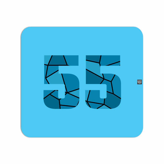 55 Number Mouse pad (Sky Blue)