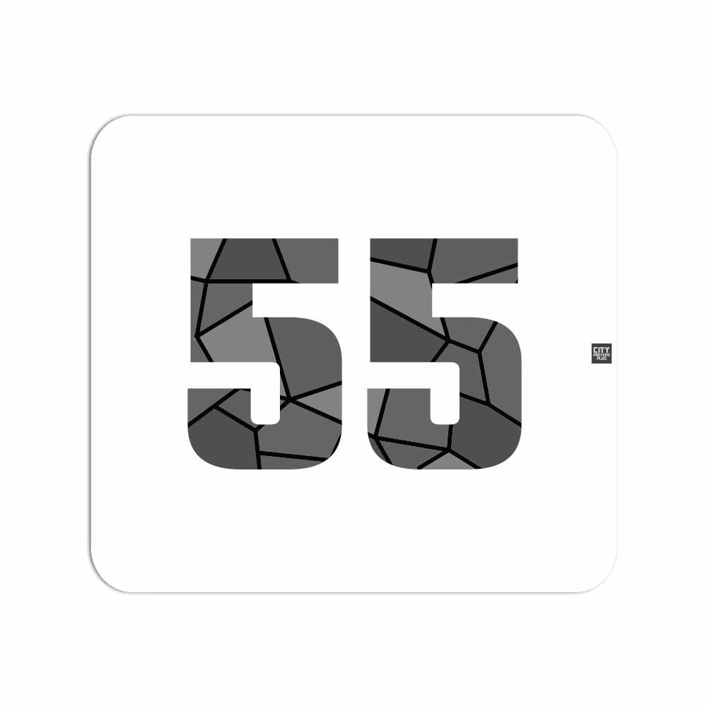 55 Number Mouse pad (White)