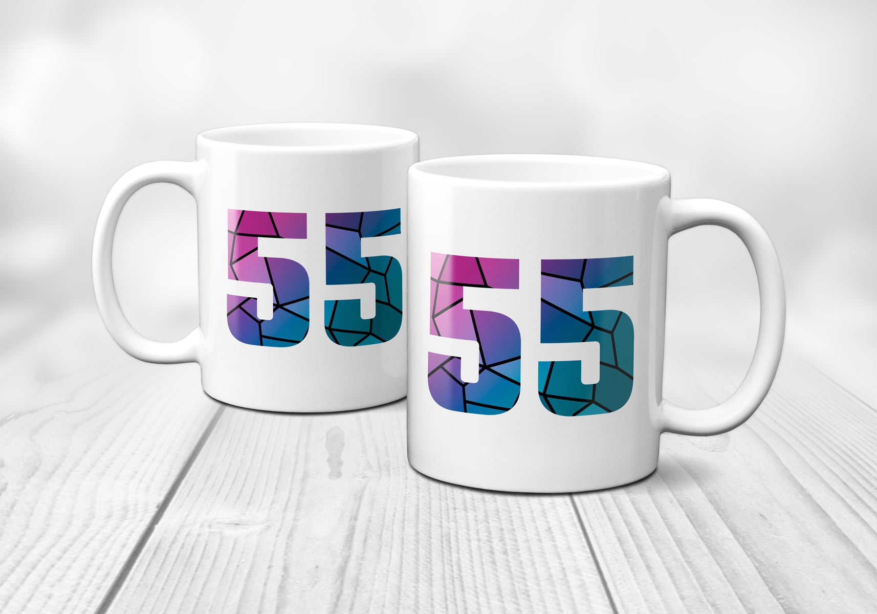 55 Number Mug (White)