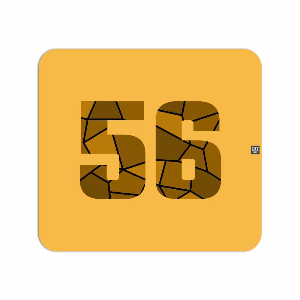 56 Number Mouse pad (Golden Yellow)