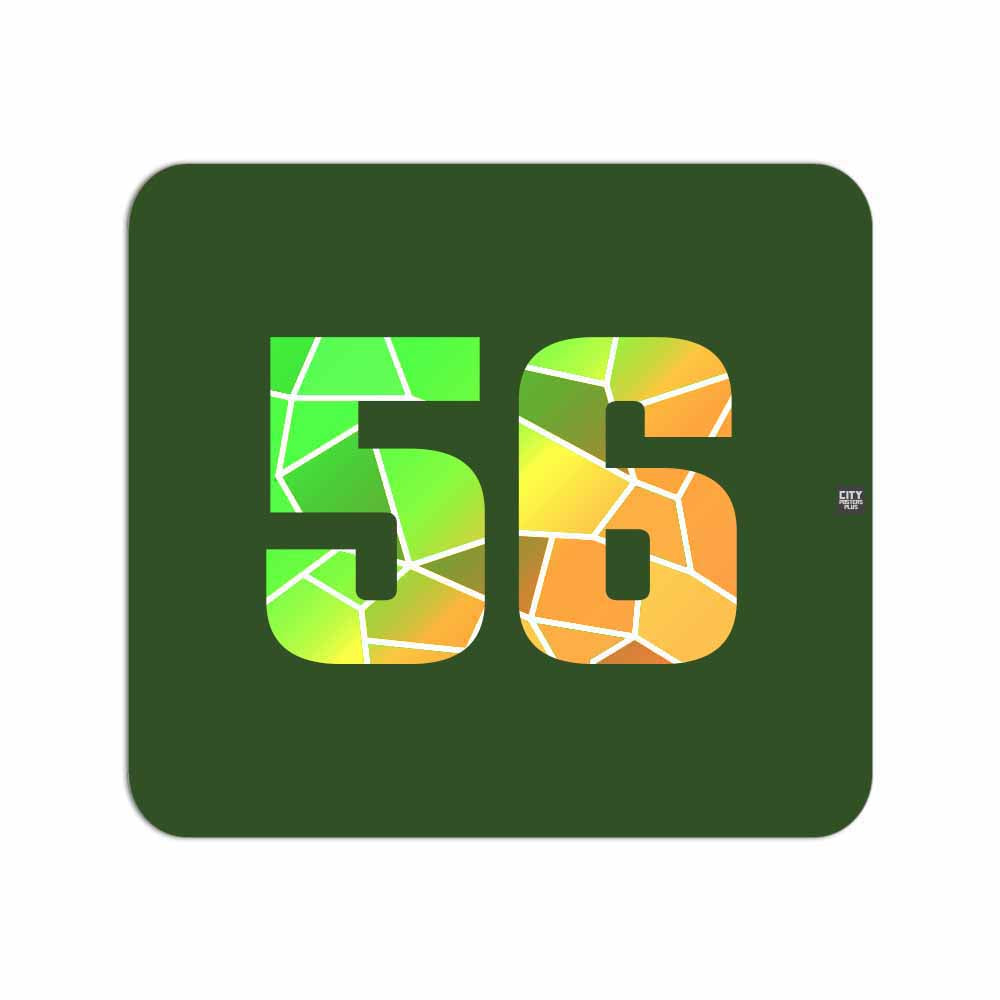 56 Number Mouse pad (Olive Green)