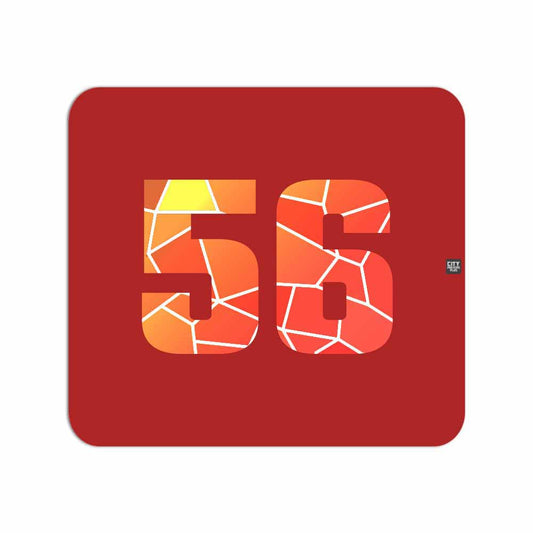 56 Number Mouse pad (Red)