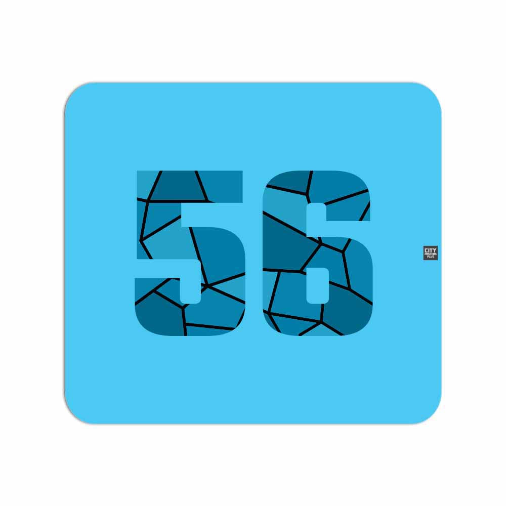 56 Number Mouse pad (Sky Blue)