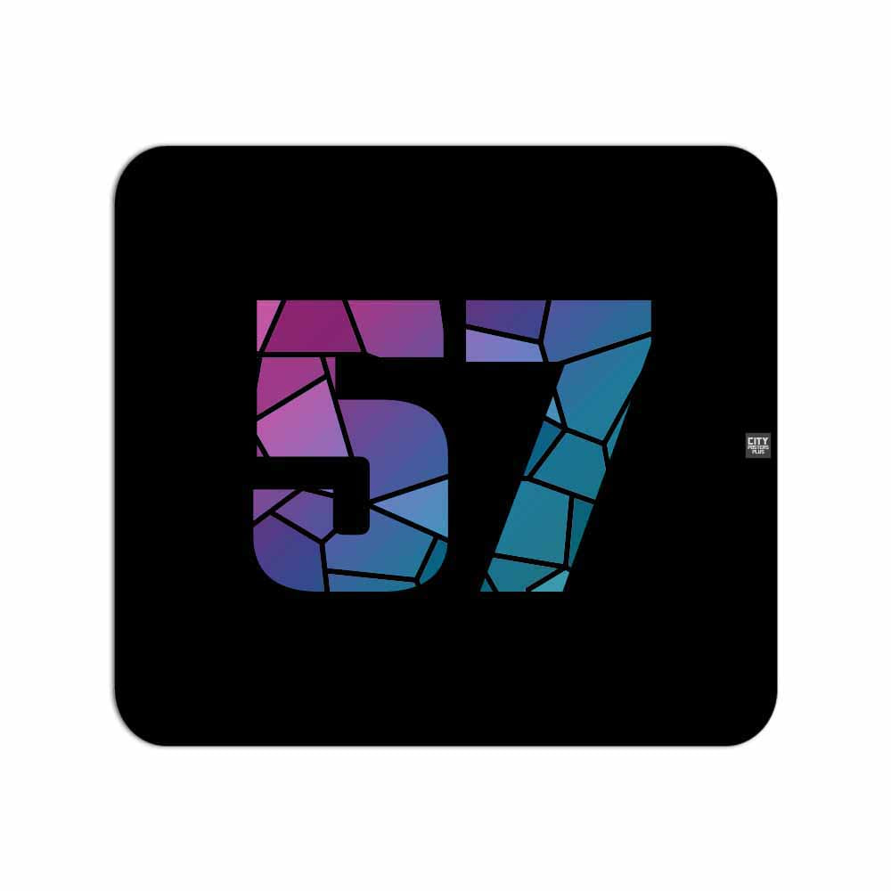 57 Number Mouse pad (Black)