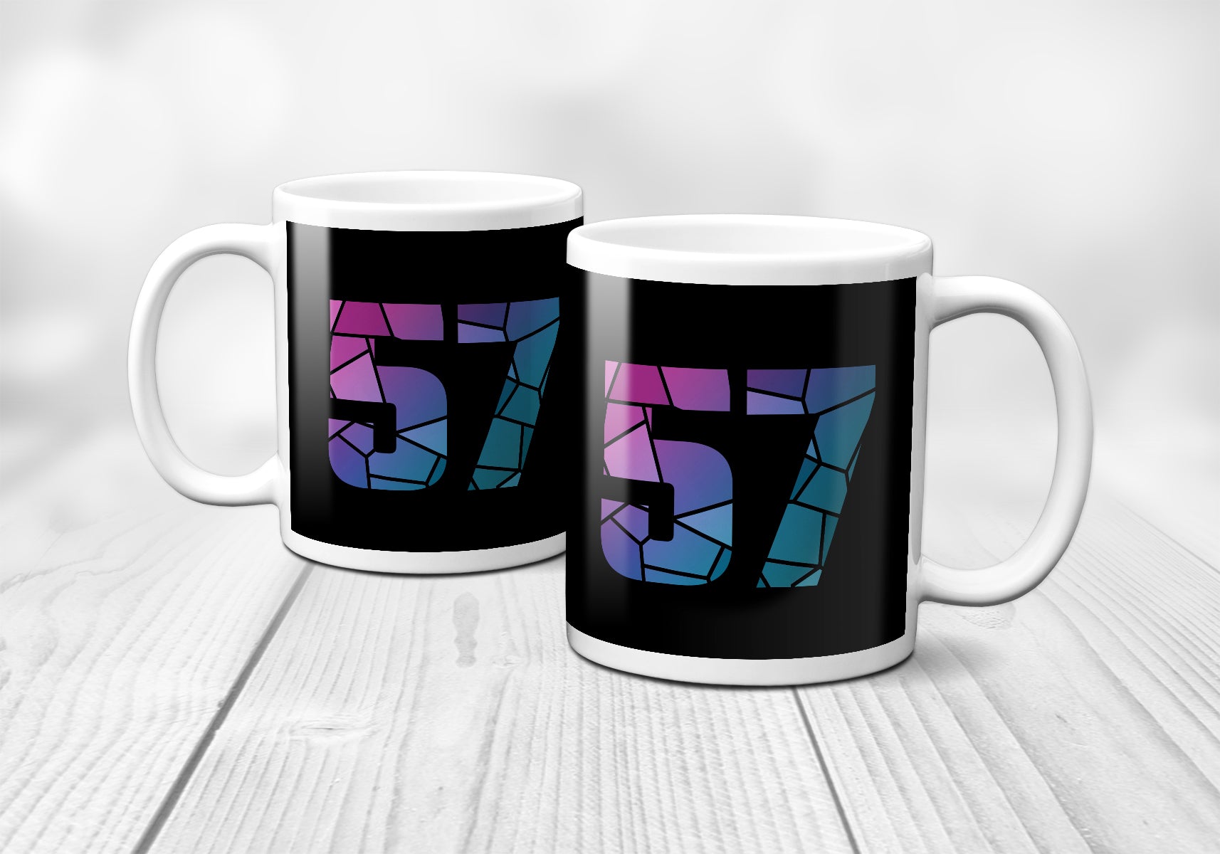 57 Number Mug (Black)