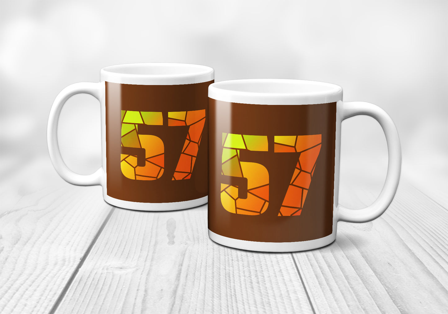 57 Number Mug (Brown)