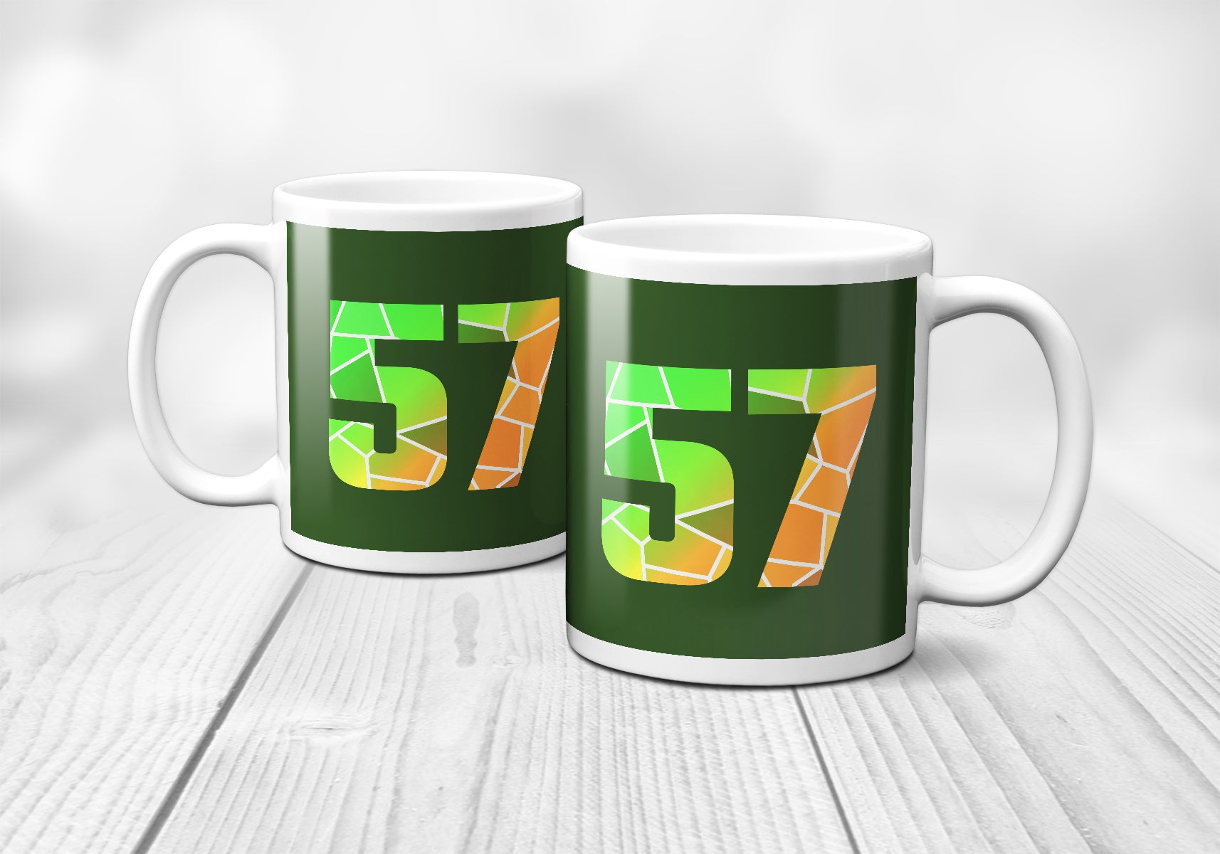 57 Number Mug (Olive Green)